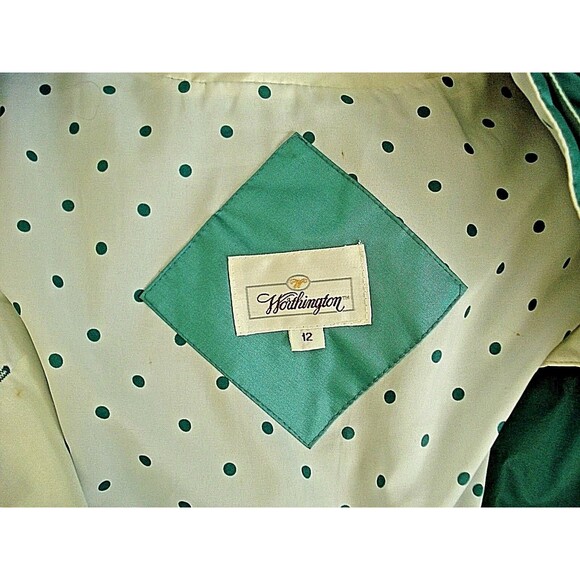 Worthington Trench Coat Vintage Long Lined Belted Rain Womens Size 12 - Picture 11 of 13